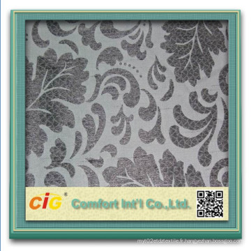 100% Polyester Flocage Tissu Rideau Nouveau Design